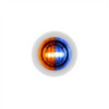 2 LED 3/4" Mini Double Fury Light (Clearance/Marker) - Amber & Blue LED/Clear Lens
