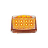 17 LED Reflector Square Cab Light - Amber LED/Clear Lens (5-Pack)
