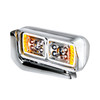 10 High Power LED "Chrome" Projection Headlight Assembly With Mounting Arm - Driver Side