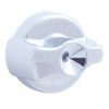 41321-UP CHROME PLASTIC A/C CONTROL KNOB FOR PETERBILT - INDENTED