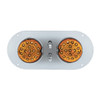304 SS Above Door Dome Light Kit With 2 X 17 LED Double Fury Watermelon For KW & PB Trucks-Amber & Green LED