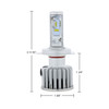 High Power H4 LED Bulb With Fan (Pair)
