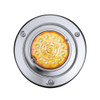 17 LED Dual Function Watermelon Reflector Sleeper Bunk Kit With 304 SS Bezel-Amber LED/Amber Lens