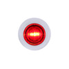 3 LED Dual Function 3/4" Mini Auxiliary/Utility Light With Bezel & Washer - Red LED/Red Lens