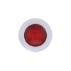 3 LED Dual Function 3/4" Mini Auxiliary/Utility Light With Bezel & Washer - Red LED/Red Lens