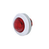 3 LED Dual Function 3/4" Mini Auxiliary/Utility Light With Bezel & Washer - Red LED/Red Lens