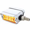 20 LED Dual Function Reflector Double Face Light W/Visor - Horizontal Mount -Amber & Red LED/Clear Lens