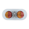 304 SS Above Door Dome Light Kit With 2 X 17 LED Double Fury Watermelon For KW & PB Trucks-Amber & Red LED