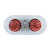 304 SS Above Door Dome Light Kit With 2 X 17 LED Double Fury Watermelon For KW & PB Trucks-Amber & Red LED