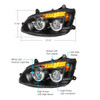 Blackout Full LED Headlight For 2008-2017 Kenworth T660-Driver