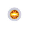 3 LED Dual Function 3/4" Mini Auxiliary/Utility Light With Bezel & Washer - Amber LED/Clear Lens
