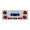 SS Rear Center Panel With 4X 7 LED 4" Reflector Lights & 6X 9 LED 2" Lights & Visors -Red LED & Lens