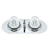 304 SS Above Door Dome Light Kit With 2 X 17 LED Double Fury Watermelon For KW & PB Trucks-Amber & White LED