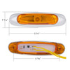 5-3/4" Wide 3 LED ViperEye Light (Clearance/Marker) - Amber LED/Amber Lens
