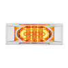 16 LED Reflector Light (Clearance/Marker) With Chrome Bezel - Amber LED/Amber Lens