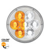 14 LED 4" Round Double Fury Light (Turn Signal) - Amber & White LED/Clear Lens