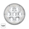 14 LED 4" Round Double Fury Light (Turn Signal) - Amber & White LED/Clear Lens