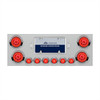 SS Rear Center Panel With 4X 21 LED 4" GloLight & 6X 6 LED 2" GloLight & Visors -Red LED & Lens