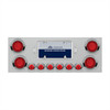 SS Rear Center Panel With 4X 21 LED 4" GloLight & 6X 6 LED 2" GloLight & Visors -Red LED & Lens