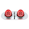 304 SS Above Door Dome Light Kit With 2 X 17 LED Double Fury Watermelon For KW & PB Trucks-Red & Blue LED