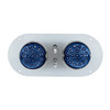 304 SS Above Door Dome Light Kit With 2 X 17 LED Double Fury Watermelon For KW & PB Trucks-Red & Blue LED