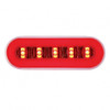 22 LED 6" Oval GloLight Kit With Divider Bar Inner Design (Stop, Turn & Tail) - Red LED/Red Insert (Each)