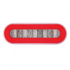 22 LED 6" Oval GloLight Kit With Divider Bar Inner Design (Stop, Turn & Tail) - Red LED/Red Insert (Each)