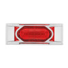 16 LED Reflector Light (Clearance/Marker) With Chrome Bezel - Red LED/Red Lens