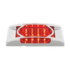 16 LED Reflector Light (Clearance/Marker) With Chrome Bezel - Red LED/Red Lens