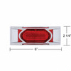 16 LED Reflector Light (Clearance/Marker) With Chrome Bezel - Red LED/Red Lens