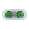 304 SS Above Door Dome Light Kit With 2 X 17 LED Double Fury Watermelon For KW & PB Trucks-Red & Green LED