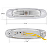 5-3/4" Wide 3 LED ViperEye Light (Clearance/Marker) - Amber LED/Clear Lens