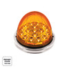 17 LED Watermelon Dual Function Double Fury Light Flush Mount Kit With Low Profile SS Bezel-Amber & Blue LED
