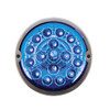 17 LED Watermelon Dual Function Double Fury Light Flush Mount Kit With Low Profile SS Bezel-Amber & Blue LED
