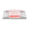 16 LED Reflector Light (Clearance/Marker) With Chrome Bezel - Red LED/Clear Lens