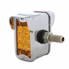 10 LED Dual Function Reflector Double Face Light W/Visor - Vertical Side Mount - Amber & Red LED/Amber & Red Lens