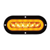 22 LED 6" Oval Flange Mount GloLight (Turn Signal) - Amber LED/Amber Lens