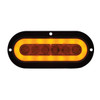 22 LED 6" Oval Flange Mount GloLight (Turn Signal) - Amber LED/Amber Lens