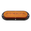 22 LED 6" Oval Flange Mount GloLight (Turn Signal) - Amber LED/Amber Lens