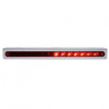 Stainless Light Bracket With 14 LED 12" Sequential Light Bar (Right to Left) - Red LED/Red Lens