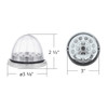 17 LED Watermelon Dual Function Double Fury Light Flush Mount Kit With Low Profile SS Bezel- Amber & Green LED