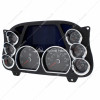 41754-UP CHROME PLASTIC CENTER DASH 3-GAUGE CLUSTER BEZEL WITH VISOR FOR 2013-2021 PETERBILT 579-LEFT