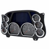 41755-UP CHROME PLASTIC CENTER DASH 3-GAUGE CLUSTER BEZEL WITH VISOR FOR 2013-2021 PETERBILT 579-RIGHT