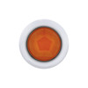 3 LED Dual Function 3/4" Mini Light (Clearance/Marker) With Faceted Crystal Lens-Amber LED/Amber Lens