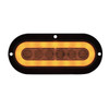 22 LED 6" Oval Flange Mount GloLight (Turn Signal) - Amber LED/Clear Lens