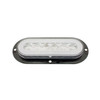 22 LED 6" Oval Flange Mount GloLight (Turn Signal) - Amber LED/Clear Lens