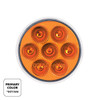 7 LED 2" Round Double Fury Light (Clearance/Marker) - Amber & Green LED/Clear Lens