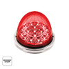 17 LED Watermelon Dual Function Double Fury Light Flush Mount Kit With Low Profile SS Bezel-Amber & Red LED