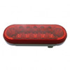 12 LED 6" Oval Reflector Light (Stop, Turn & Tail) - Red LED/Red Lens