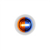 2 LED 3/4" Mini Dual Function Double Fury Light (Clearance/Marker) - Amber & Blue LED/Clear Lens